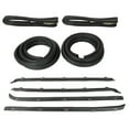 thumbnail image 1 of Front Door Window Run Sweep Felts Weatherstrip Seals Kit Set - Universal Fitment, 1 of 6