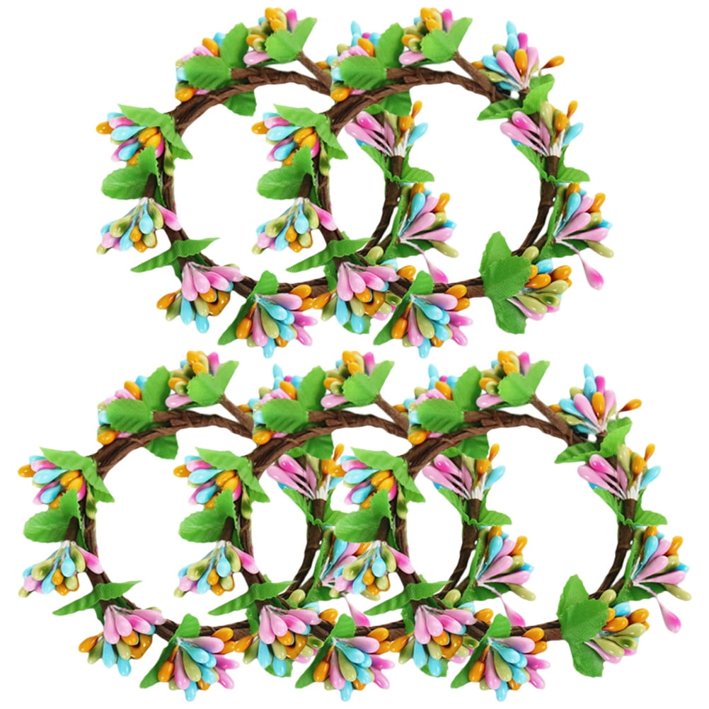Front Door Wreath 5pcs Easter Candle Ring Tea Light Candle Ring Wreath