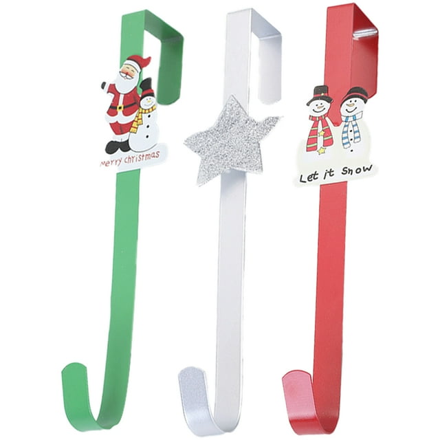 Front Door Wreath Hanger Hook Metal Over The Door Hook for Christmas