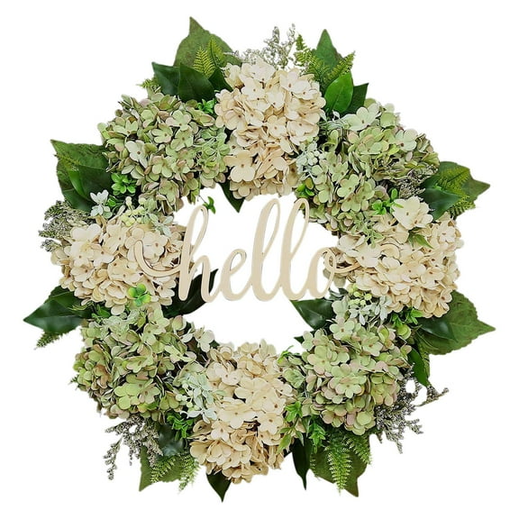 Front Door Wreath Hydrangea Door Wreath Farmhouse Seasonal Garland Flower Blossom Wreaths door Wall Wedding Arch Gift