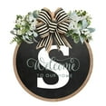 thumbnail image 1 of Front Door Wreath, Year Round Door Decor, Personalized Hanging Plaque for Wedding Ceremony, Home Blessings, Seasonal Garden Decoration, 30x30cm Decorative Sign with Ribbon, 1 of 1