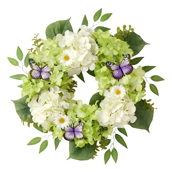 Front Door and Window Hanging Decoration for Spring Summer with Hydrangea- and Easter Theme