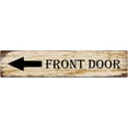 thumbnail image 1 of Front Door with Left Arrow Sign Vintage Sign Retro Metal Plaque Bar Pub Poster Wall Art Decor Tin Sign 4x16 in, 1 of 4