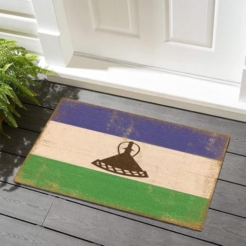 Front Doormat Lesotho Front Door Mats Outdoor State Map Sailor Sailing Entry Door Rugs Resist Dirt Entryway Decor for Home Apartment Gift 16x24 Inch.