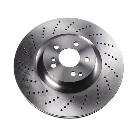 Front Drilled Brake Rotor - Compatible with 2012 - 2014 Mercedes Benz E550 2013