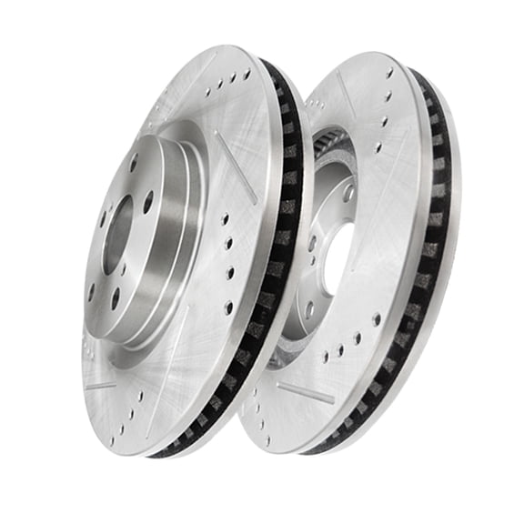Front Drilled Brake Rotors For 2007-2011 Toyota Camry, 06-18 RAV4, 11-16 Scion TC, 07-18 Lexus ES350, 08-11 Avalon, 09-13 Matrix, 13-18 Lexus ES300H, 16 Scion IM, 17 18 Corolla IM, 16-20 Mirai