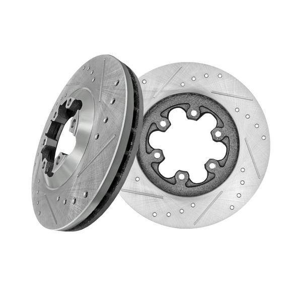 Front Drilled Slotted Brake Disc Rotors 280mm For 2006 Isuzu I-280 Base