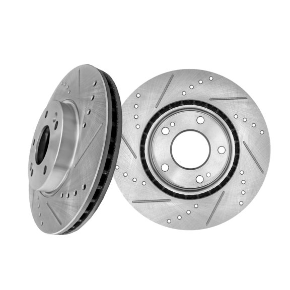 Front Drilled Slotted Brake Disc Rotors 280mm For 2014-2016 KIA Forte Koup