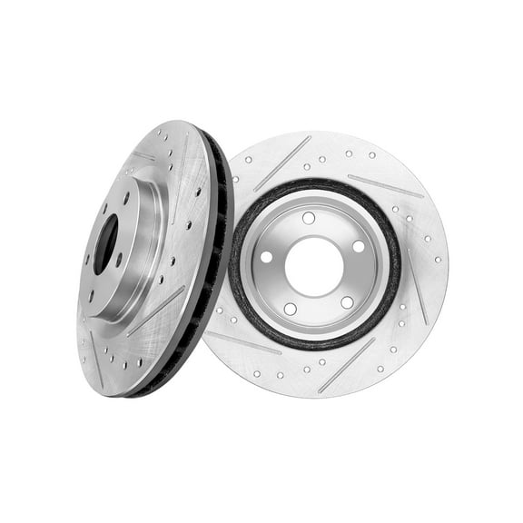 Front Drilled Slotted Brake Disc Rotors 294mm For 2007-2012 Dodge Caliber