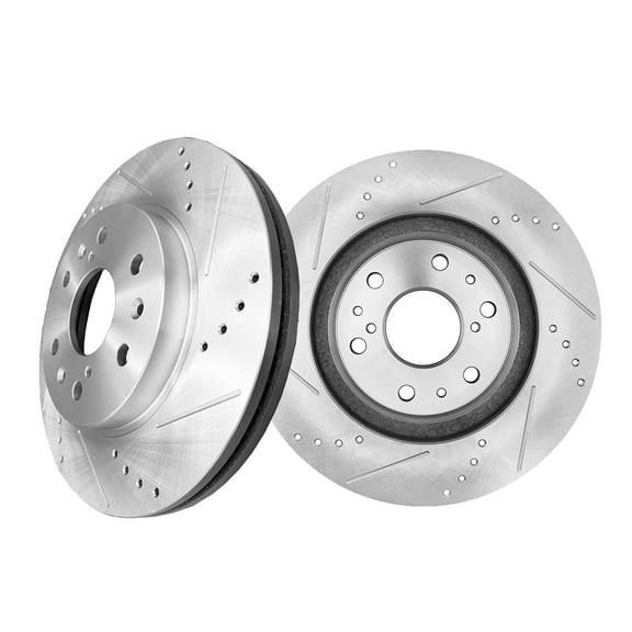 Front Drilled Slotted Brake Disc Rotors 329.95mm For 2007-2014 GMC Yukon XL 1500