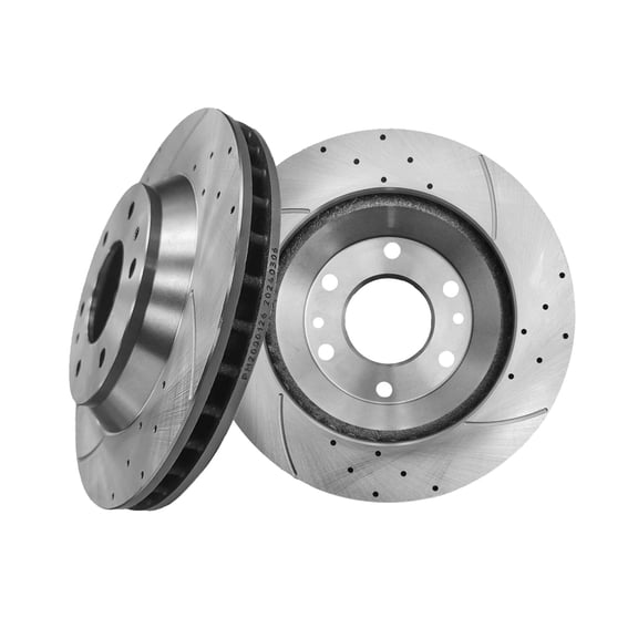 Front Drilled Slotted Brake Disc Rotors For 2005 Isuzu Ascender