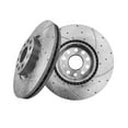 thumbnail image 1 of Front Drilled Slotted Brake Disc Rotors For 2011-2017 Volkswagen Tiguan, 1 of 7