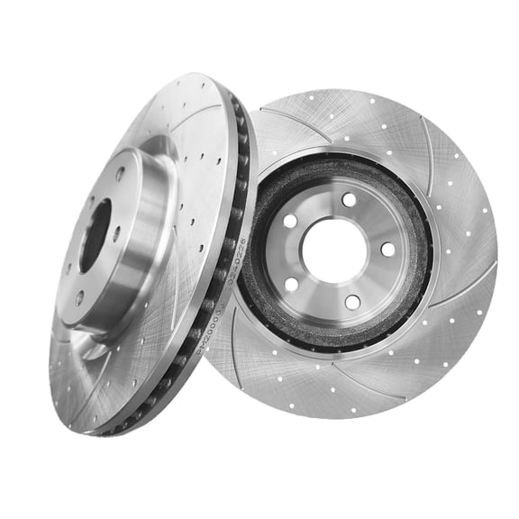 Front Drilled Slotted Brake Disc Rotors For 2023 Nissan Z