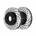 thumbnail image 1 of Front Drilled Slotted Brake Rotors Pair 2 For Lexus Pontiac Scion Toyota LR Fits select: 2013-2017 TOYOTA RAV4 XLE, 2018 TOYOTA RAV4 ADVENTURE/XLE, 1 of 8
