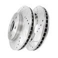 thumbnail image 1 of Front Drilled Slotted Disc Brake Rotors For 2000-2006 GMC Yukon XL 1500, 1 of 8