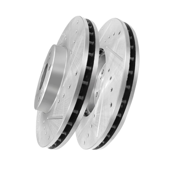 Front Drilled Slotted Disc Brake Rotors For 2003-2011 Honda Element