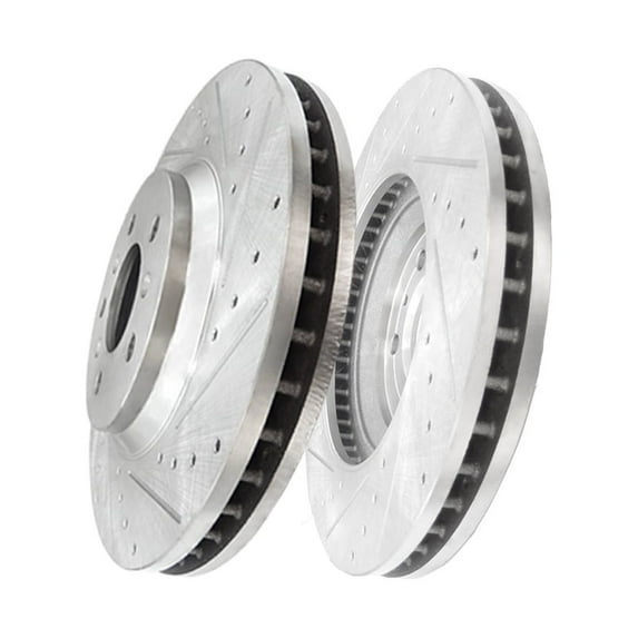 Front Drilled Slotted Disc Brake Rotors For 2006-2011 Buick Lucerne