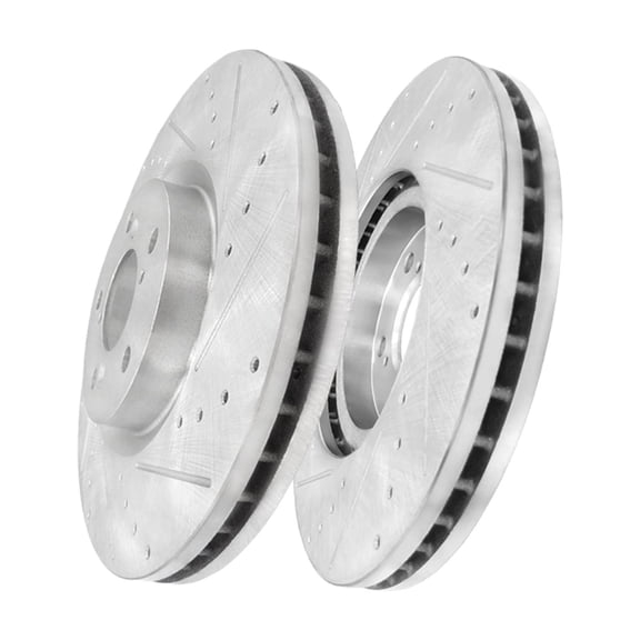 Front Drilled Slotted Disc Brake Rotors For 2007-2013 Acura MDX 5 Stud Wheel