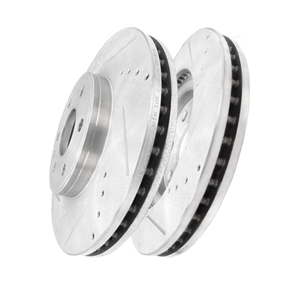 Front Drilled Slotted Disc Brake Rotors For 2017 Gmc Acadia Limited 6 Stud Wheel
