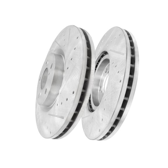 Front Drilled Slotted Disc Brake Rotors For 2009-2015 Honda Pilot 5 Stud Wheel