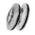 thumbnail image 1 of Front Drilled Slotted Disc Brake Rotors For 2009-2020 Dodge Challenger, 1 of 7