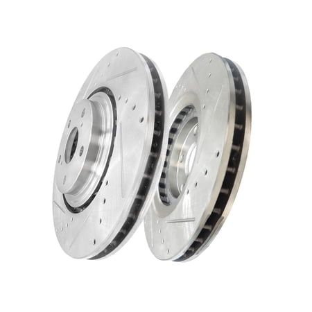 Front Drilled Slotted Disc Brake Rotors For 2015-2017 Lexus NX200t