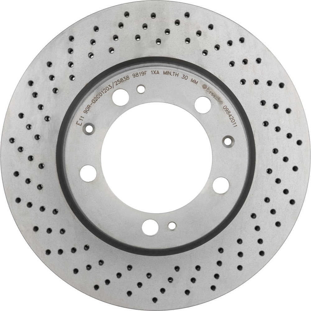 Front Driver Left Drilled Vented Brake Rotor 304mm Coated Brembo For Porsche 911 Fits select: 1995-1996 PORSCHE 911 CARRERA 2/CARRERA 4, 1997 PORSCHE 911 CARRERA 2/CARRERA 4S/CARRERA S