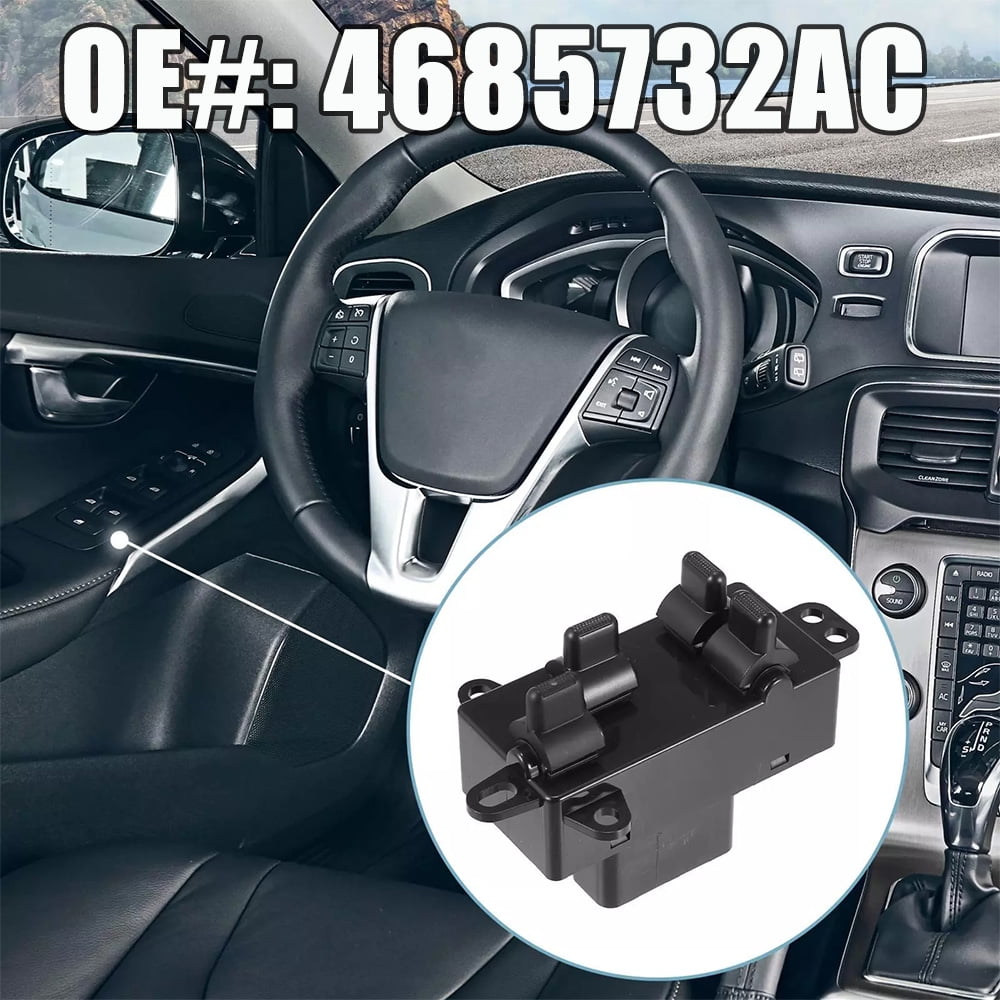 Interruttore Alzacristalli Lato Guida Per Dodge Grand Caravan 2008-2009 E Chrysler Town & Country 2008-2009 – Ricambio 04602537AE