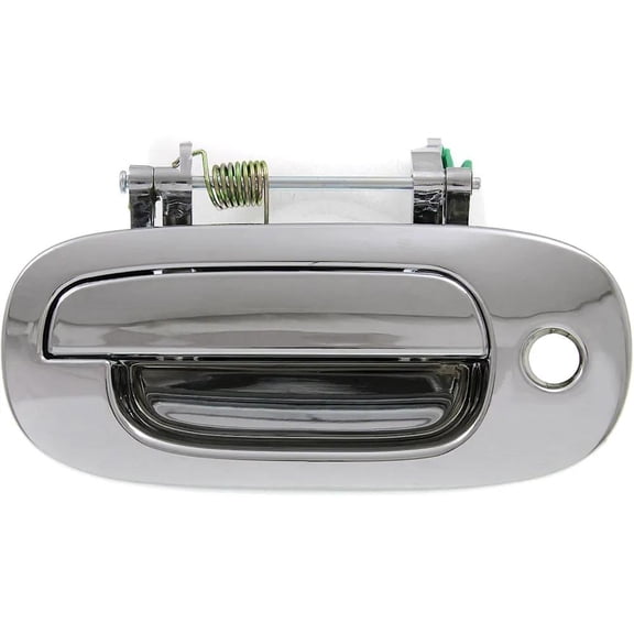 Front Driver Side Exterior Door Handle Compatible with 1997-1999 Dodge Dakota Chrome With Key Hole 55075941AB-PFM SLT Sport Base R/T Direct Fit Handle Assembly New OE Replacement
