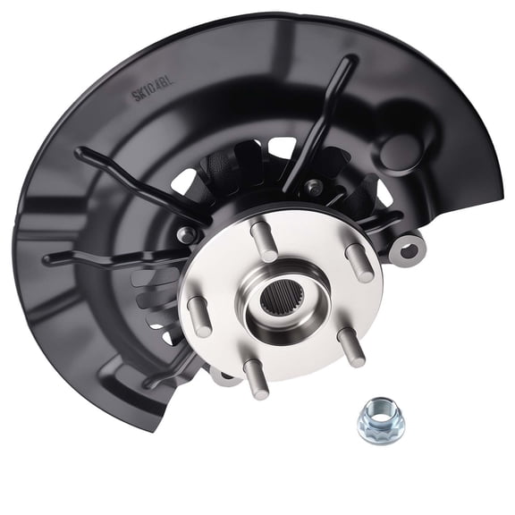 Front Driver Side Steering Knuckle Wheel Hub Assembly for Toyota Camry 2012-2017 SE XSE, 26 Spline Steel Loaded Knuckle with Bearing & Dust Shield, OEM 43212-06240, KA698383