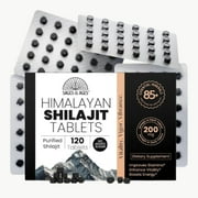 Sages Nutrition Himalayan Shilajit Tablets   200mg Each | 120 Count | Organic | Lab-Tested for Purity & Quality