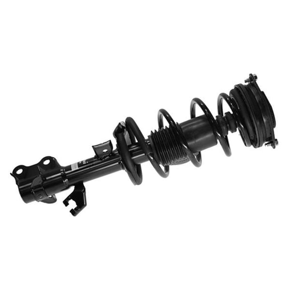 Front Driver Side Twin-Tube Complete Strut Assembly for Nissan Cube 2009-2014 Black Steel