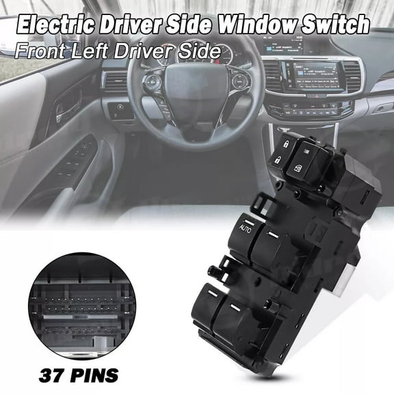 Front Driver Window Switch 37Pins 35750-T2A-H21 For 2013-2016 Honda Accord Sedan