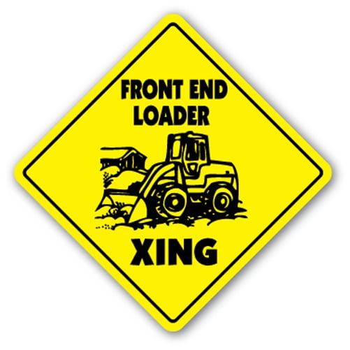 Front End Loader Crossing [3 Pack] of Vinyl Decal Stickers