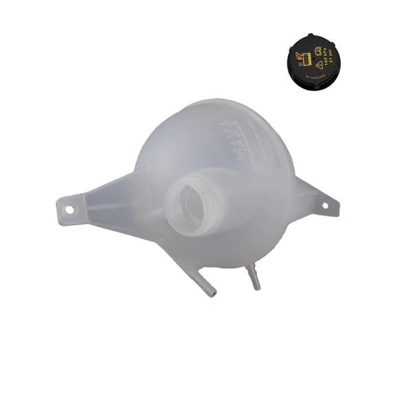 Front Engine Coolant Reservoir Tank For Ford Transit 2006 2007 2008 2009 2010 2011 2012 2013 2014, Water Overflow Recovery Tank For Car, Replacement 6C118K218AB-With Cap-White