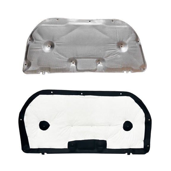 Front Engine Insulation Cotton For Toyota Land Cruiser Prado J150 2010-2017, Hood Insulation Pad Soundproof Pad Cover Fireproof Mat-black-Style E