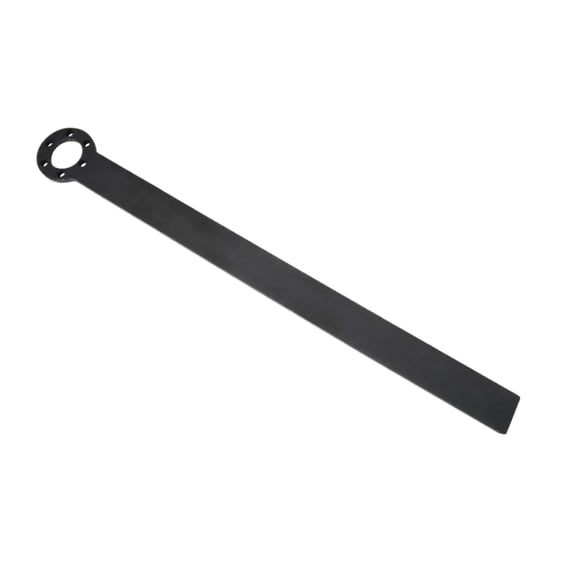 Front Engine Maintenance Wrench for Pulley Handling Tasks, Round Holding Head, Long Lever Handle, Black Metal Crankshaft Service Tool