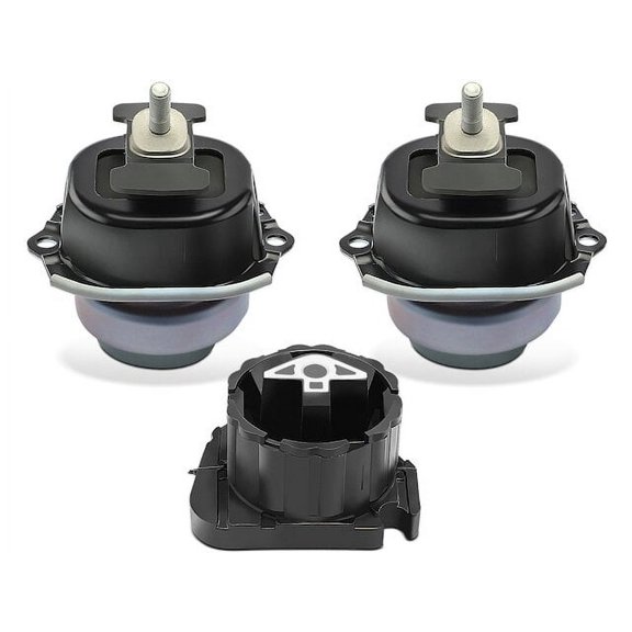Front Engine Mount and Transmission Mount Kit 3 - Compatible with 2007 - 2018 BMW X5 3.0L 6-Cylinder 2008 2009 2010 2011 2012 2013 2014 2015 2016 2017