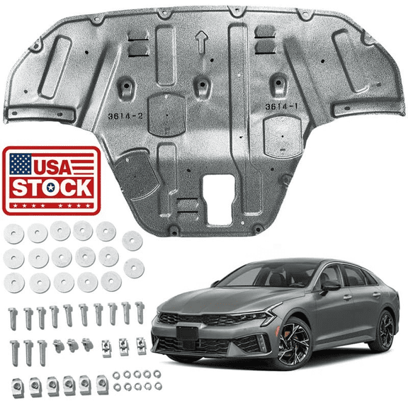Front Engine Splash Shield Compatible with Hyundai Sonata 2020-2023, Manganese Steel, Oil Maintenance Hole, Direct Replacement