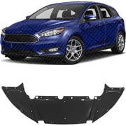 Front Engine Splash Shield Under Cover | Direct Replacement for 2012-2018 Ford Focus Sedan & Hatchback w/Active Grille Shutters | FO1228119 | Replaces CP9Z8310A | Durable Plastic