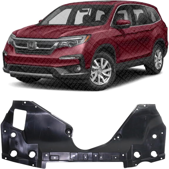 Front Engine Splash Shield Under Cover Direct Replacement Compatible with 2014-2020 Acura MDX / 2016-2021 Honda Pilot / 2017-2022 Ridgeline AC1228118 74111TZ5A01