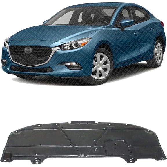 Front Engine Splash Shield Under Cover Direct Replacement Compatible with 2014-2018 Mazda 3 MA1228120 B45A5611Y