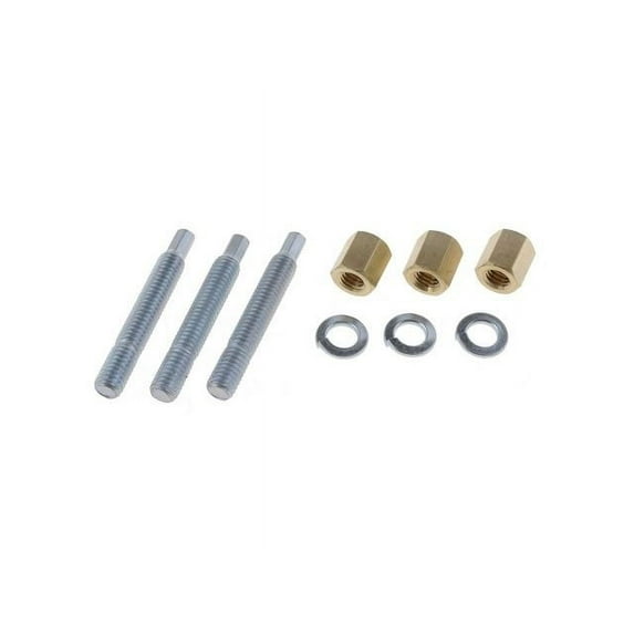 Front Exhaust Flange Stud and Nut - Compatible with 1962 - 1985 Chevy Impala 1963 1964 1965 1966 1967 1968 1969 1970 1971 1972 1973 1974 1975 1976 1977 1978 1979 1980 1981 1982 1983 1984