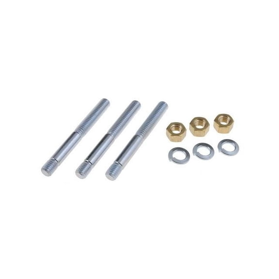 Front Exhaust Flange Stud and Nut - Compatible with 1966 - 1981 Chevy Corvette 1967 1968 1969 1970 1971 1972 1973 1974 1975 1976 1977 1978 1979 1980