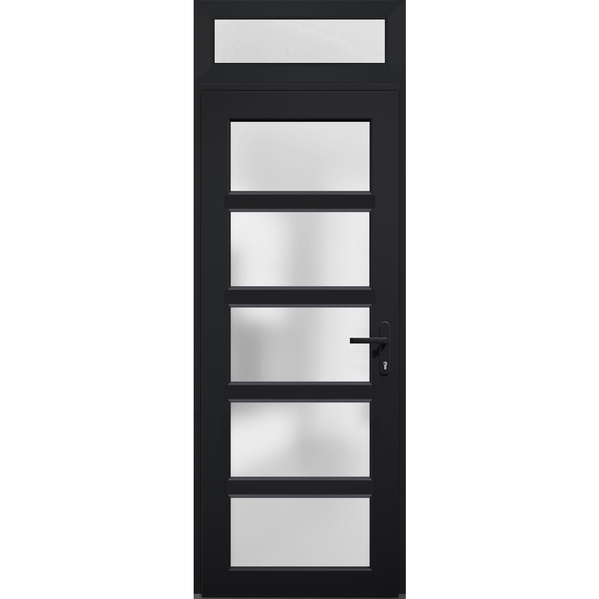 Front Exterior Prehung uPVC Metal-Plastic Door Frosted Glass Manux