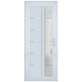 thumbnail image 1 of Front Exterior Prehung Metal-Plastic Door Frosted Glass / Manux 8088 White Silk / Office Commercial and Residential Doors Entrance Patio Garage 36" x 80" Left-hand Inswing, 1 of 5