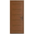 thumbnail image 1 of Front Exterior Prehung Metal-Plastic Door Frosted Glass | Manux 8111 Walnut | Office Commercial and Residential Doors Entrance Patio Garage W36x80 Left-hand, 1 of 5