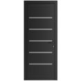 thumbnail image 1 of Front Exterior Prehung Metal-Plastic Door | Manux 8415 Matte Black | Office Commercial and Residential Doors Entrance Patio Garage W36x80 Left-hand, 1 of 6