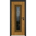 thumbnail image 1 of Front Exterior Prehung Steel Door / Ballucio 6644 Natural Oak / Entry Metal Modern Painted W36x80 Left-hand, 1 of 6