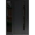 thumbnail image 1 of Front Exterior Prehung Steel Door / Dekton 0163 Ardesia Nero / Side Exterior Window Sidelite / Entry Metal Modern Painted W36+14x80 Left-hand, 1 of 6